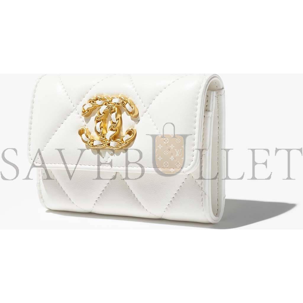 CHANEL 19 FLAP CARD HOLDER AP1790 B04852 10601 (11.3*7.5*2.1cm)